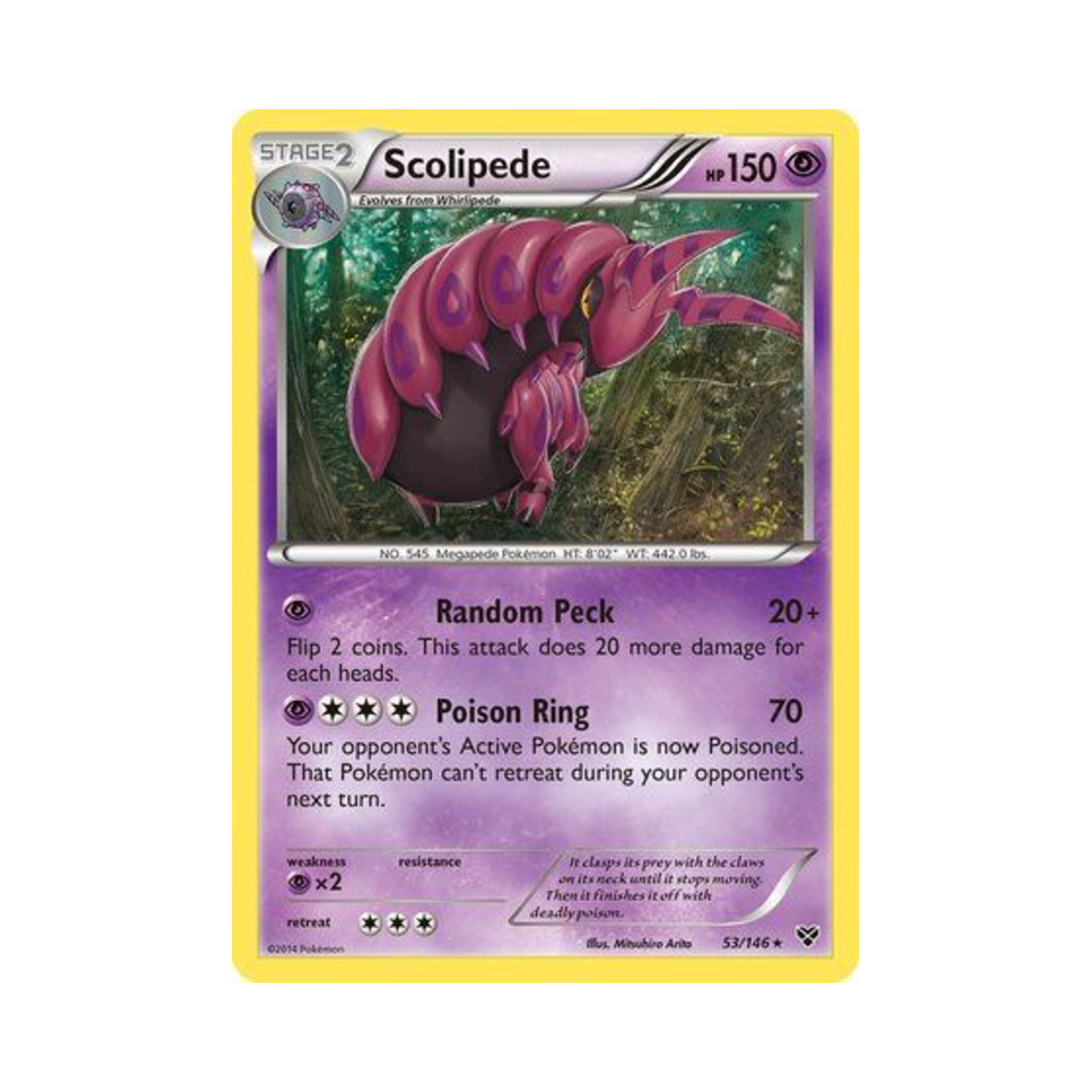 포켓몬 TCG 펜드라 R XY (영문판)(Pokemon TCG Scolipede R XY (English Ver.))