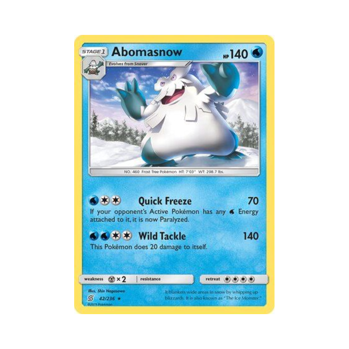 포켓몬 TCG 눈설왕 R 유니파이드 마인즈 (영문판)(Pokemon TCG Abomasnow R Unified Minds (English Ver.)) - 1