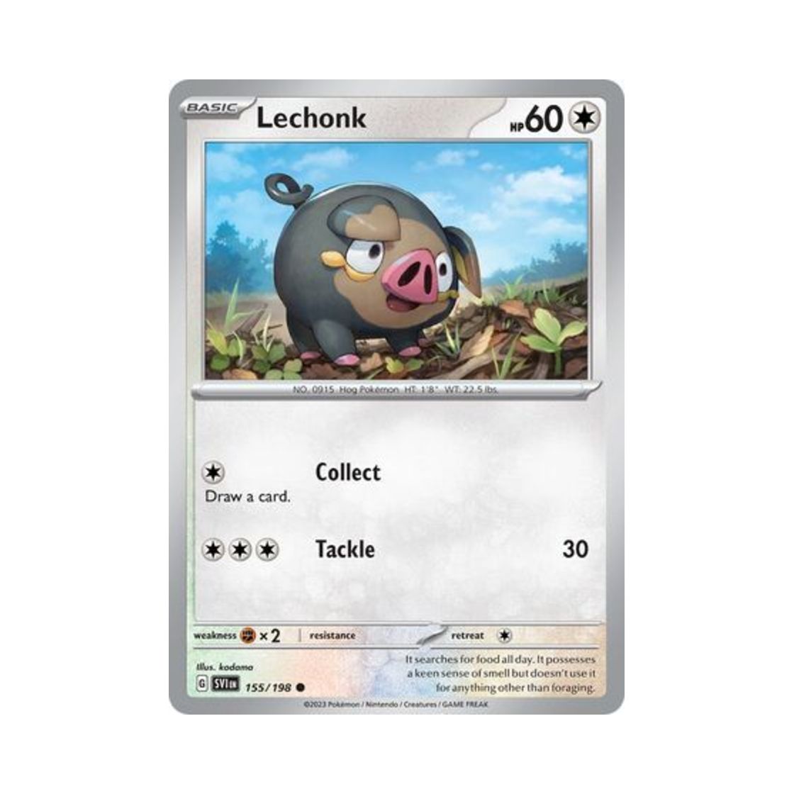포켓몬 TCG 맛보돈 C 스칼렛 & 바이올렛 (영문판)(Pokemon TCG Lechonk C Scarlet & Violet (English Ver.))