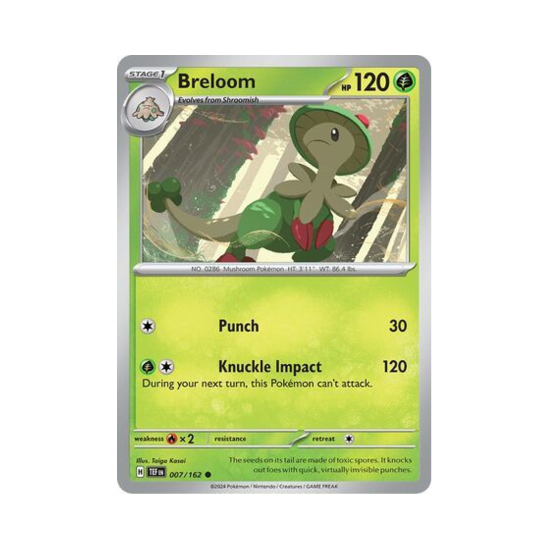 포켓몬 TCG 버섯모 C 템포럴 포시스 (영문판)(Pokemon TCG Breloom C Temporal Forces (English Ver.)) - 1