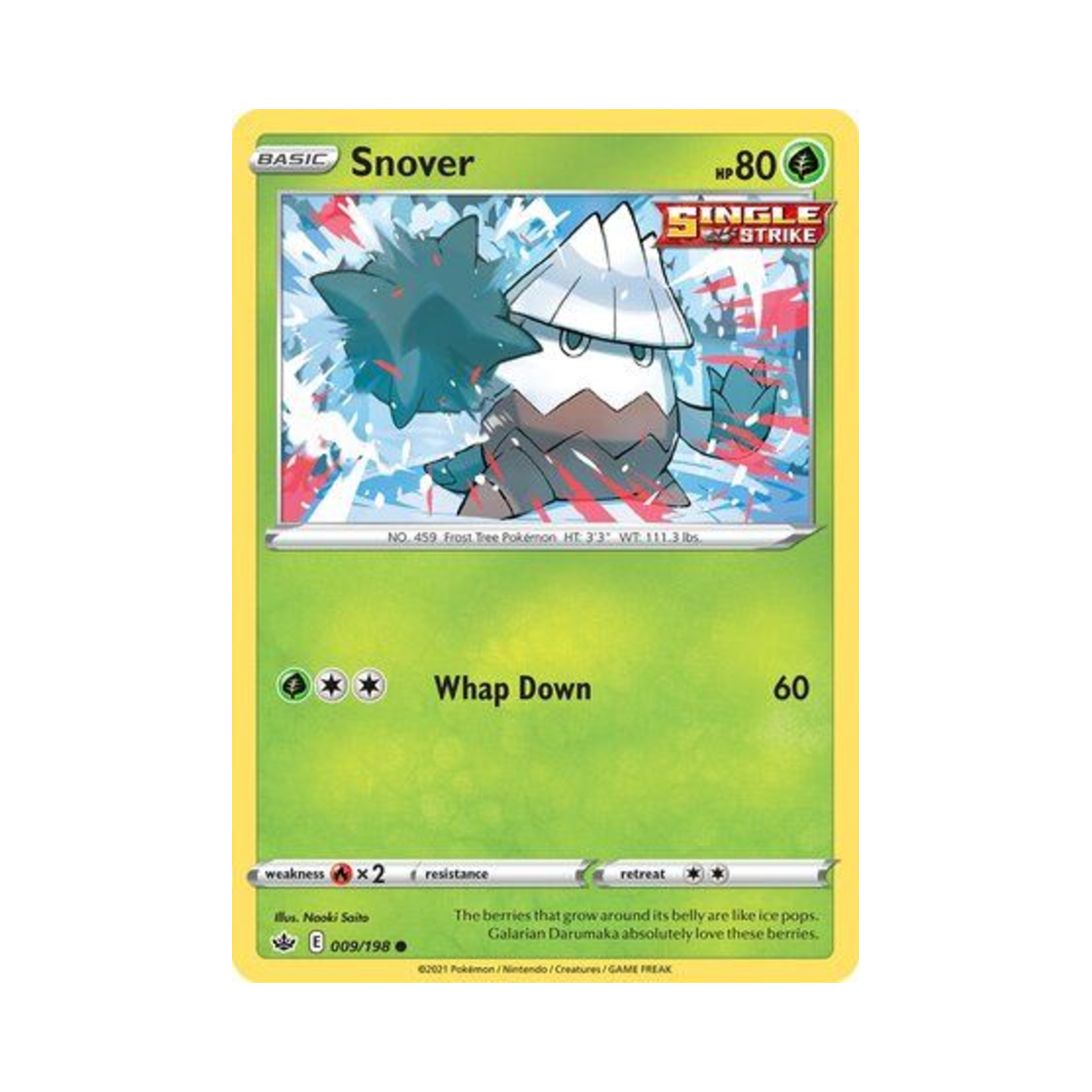 포켓몬 TCG 눈쓰개 C 칠링 레인 (영문판)(Pokemon TCG Snover C Chilling Reign (English Ver.))