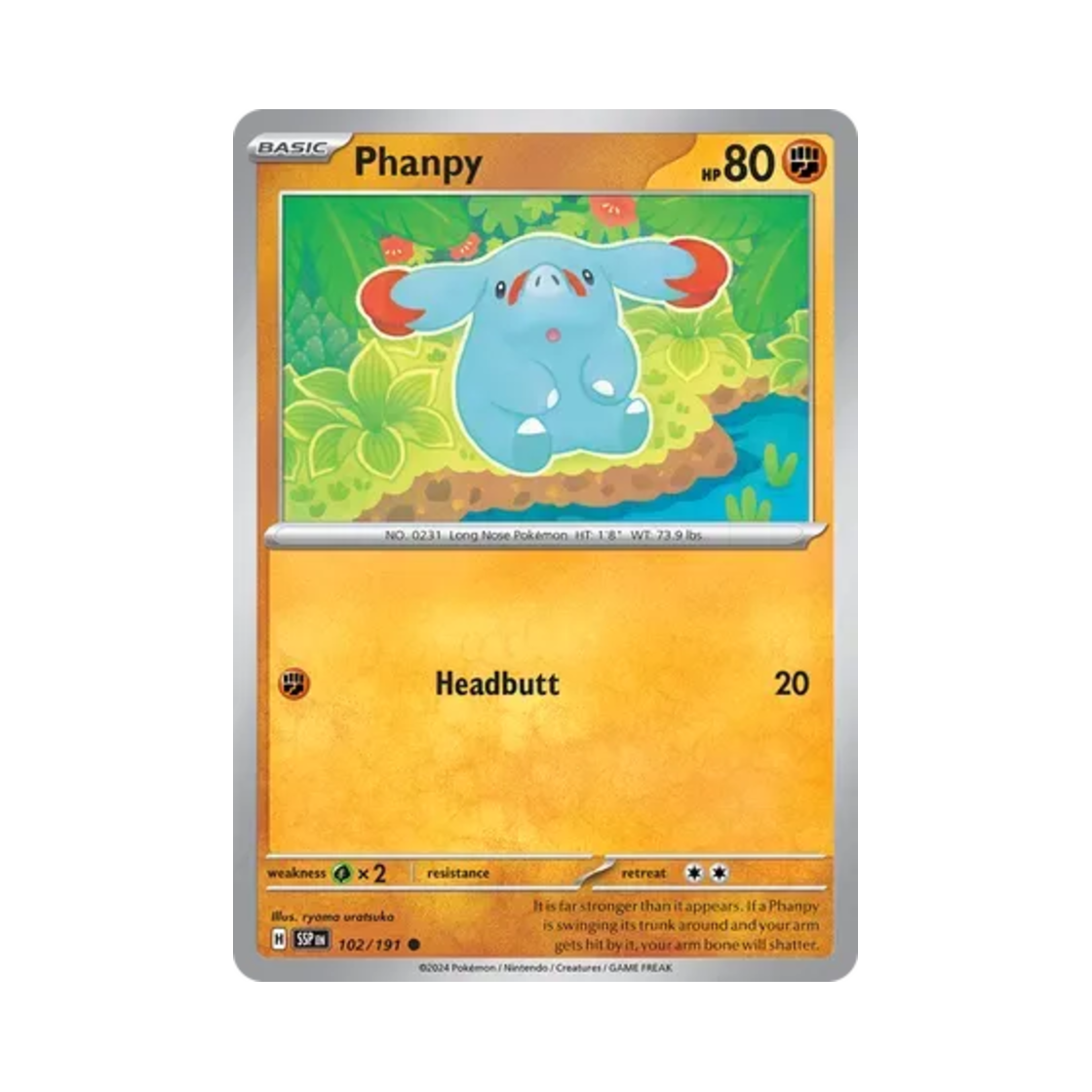 포켓몬 TCG 코코리 C 서징 스파크 (영문판)(Pokemon TCG Phanpy C Surging Sparks (English Ver.))