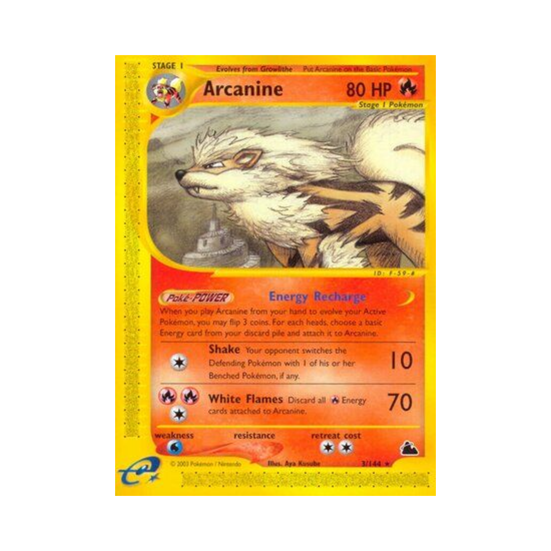포켓몬 TCG 윈디 R 스카이리지 (영문판)(Pokemon TCG Arcanine R Skyridge (English Ver.))