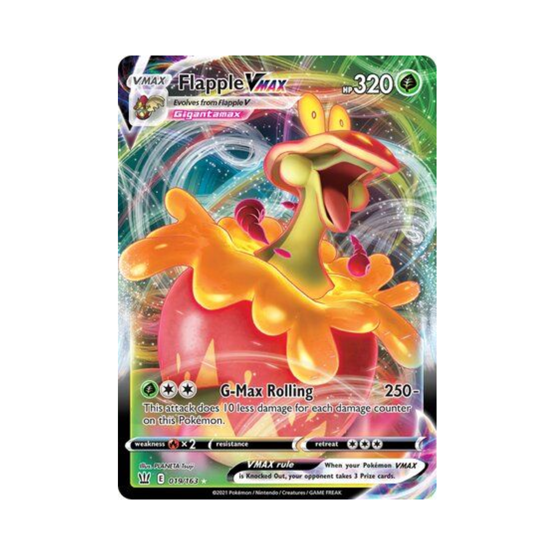 포켓몬 TCG 애프룡 VMAX HRV 배틀 스타일즈 (영문판)(Pokemon TCG Flapple VMAX HRV Battle Styles (English Ver.))