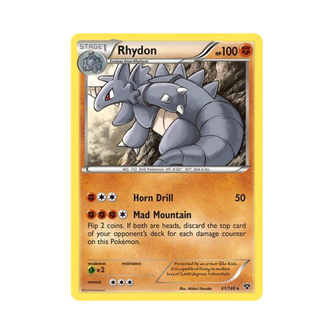 포켓몬 TCG 코뿌리 R XY (영문판)(Pokemon TCG Rhydon R XY (English Ver.)) - 1