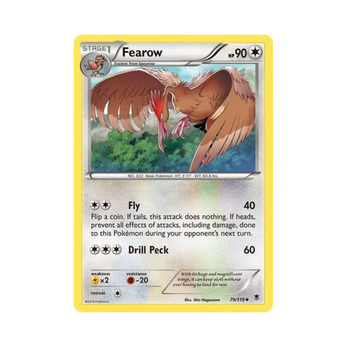 포켓몬 TCG 깨비드릴조 U 팬텀 포스 (영문판)(Pokemon TCG Fearow U Phantom Forces (English Ver.)) - 1