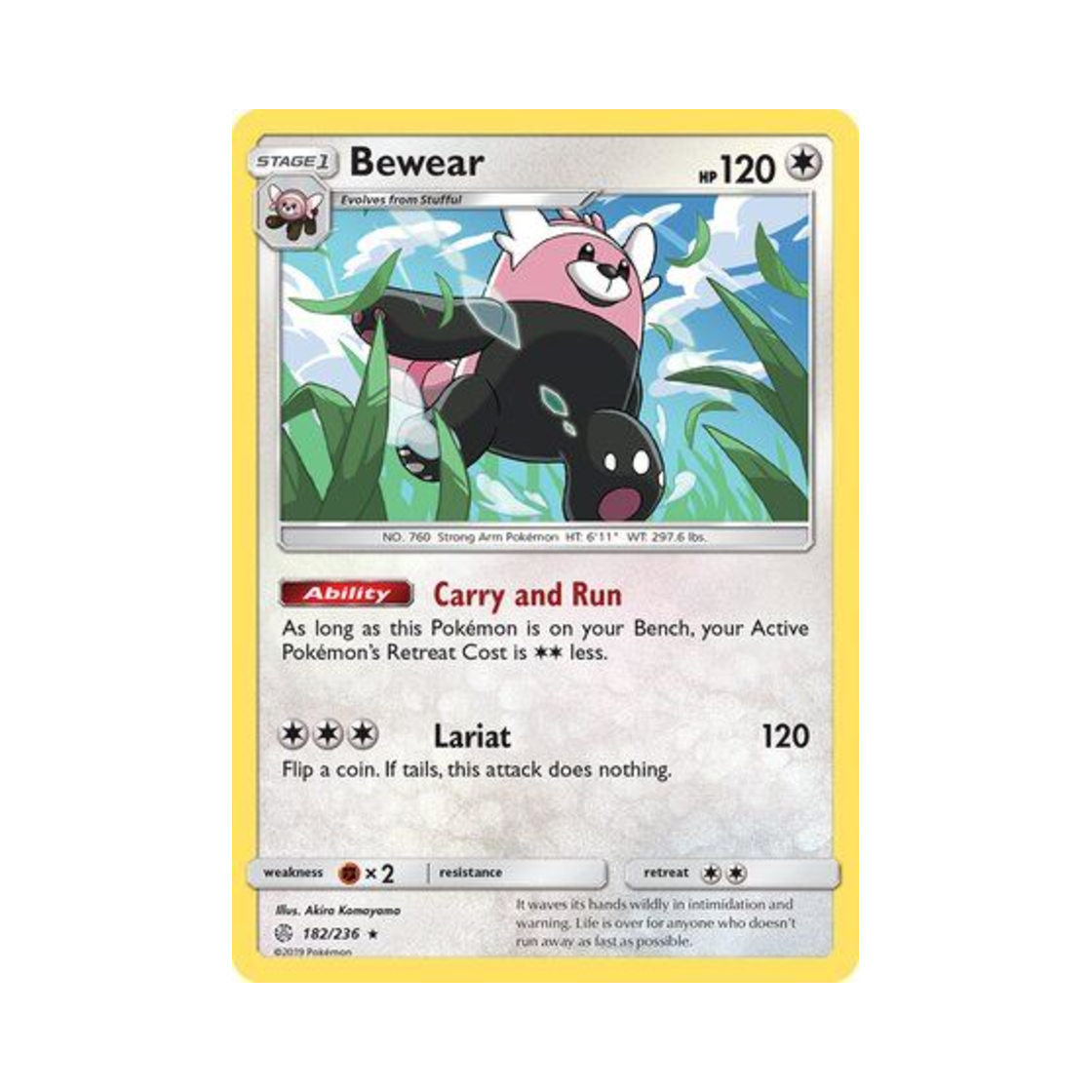 포켓몬 TCG 이븐곰 R 코스믹 이클립스 (영문판)(Pokemon TCG Bewear R Cosmic Eclipse (English Ver.)) - 1