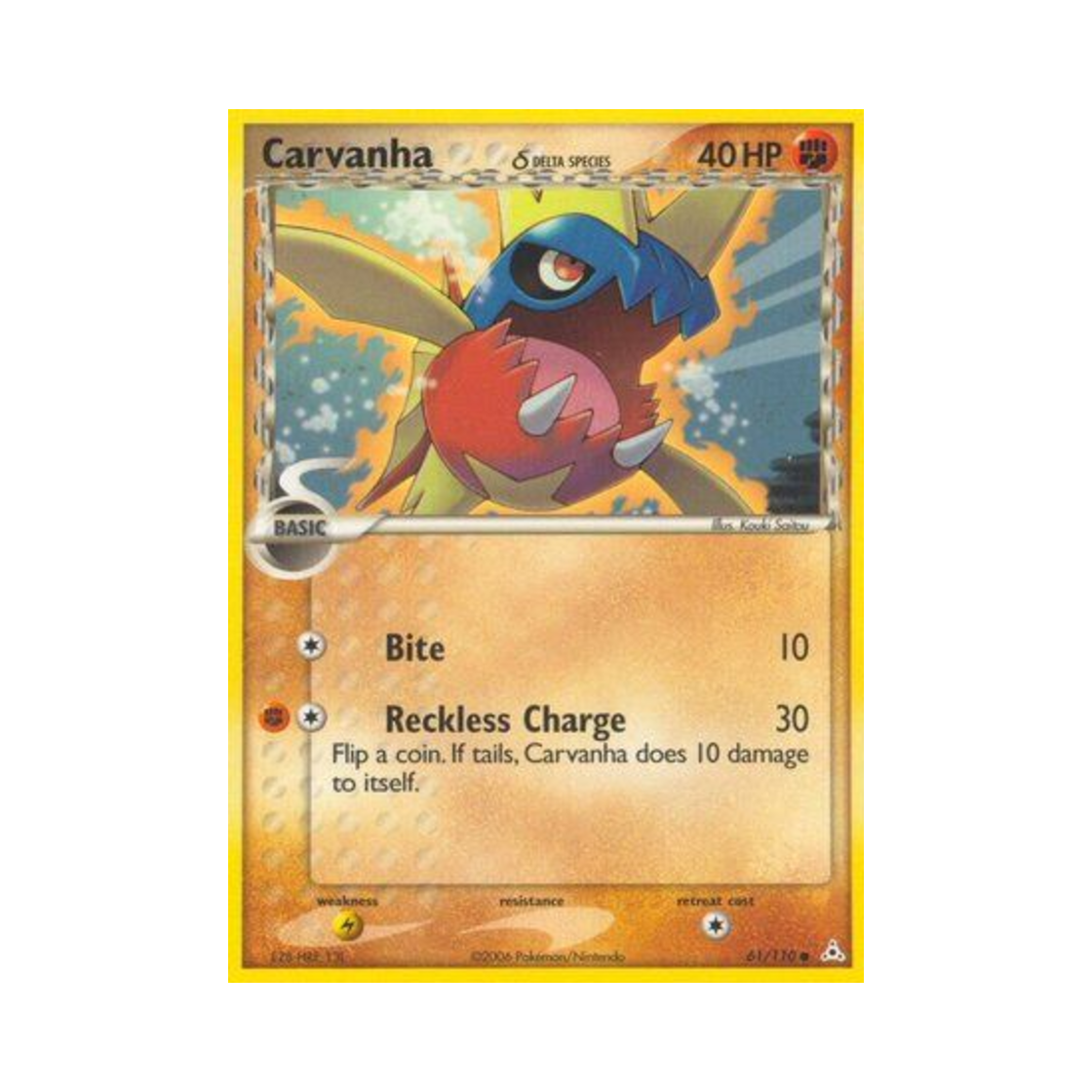 포켓몬 TCG 샤프니아 C EX 홀론 팬텀 (영문판)(Pokemon TCG Carvanha C EX Holon Phantoms (English Ver.)) - 1