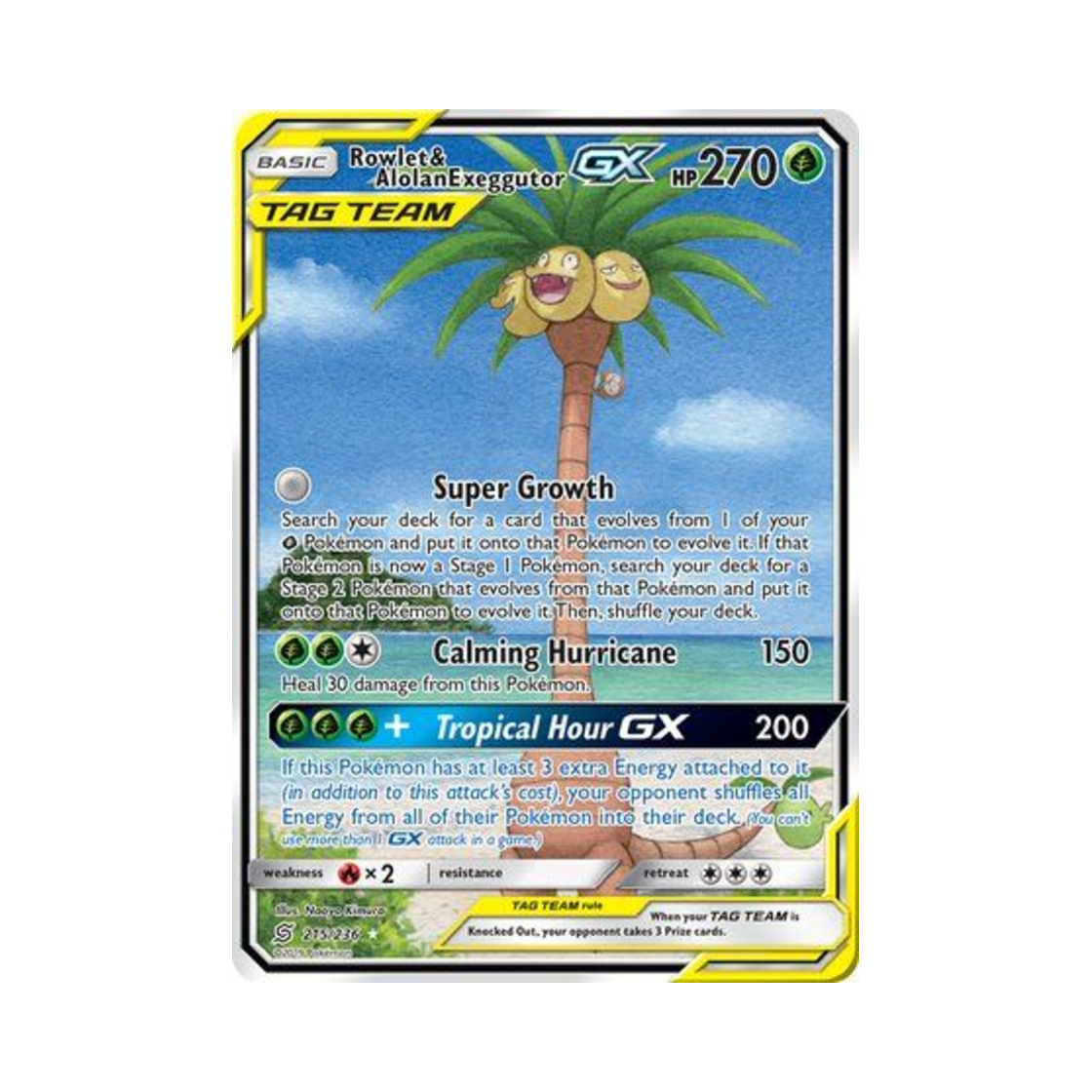 포켓몬 TCG 나몰빼미 & 알로라 나시 GX RU 유니파이드 마인즈 (영문판)(Pokemon TCG Rowlet & Alolan Exeggutor GX RU Unified Minds (English Ver.))