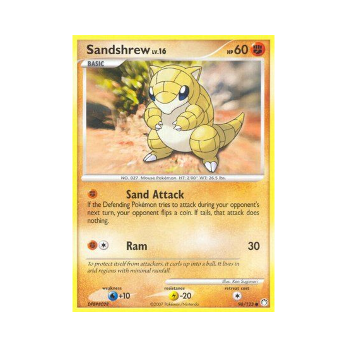 포켓몬 TCG 모래두지 C 미스터리어스 트레져스 (영문판)(Pokemon TCG Sandshrew C Mysterious Treasures (English Ver.)) - 1