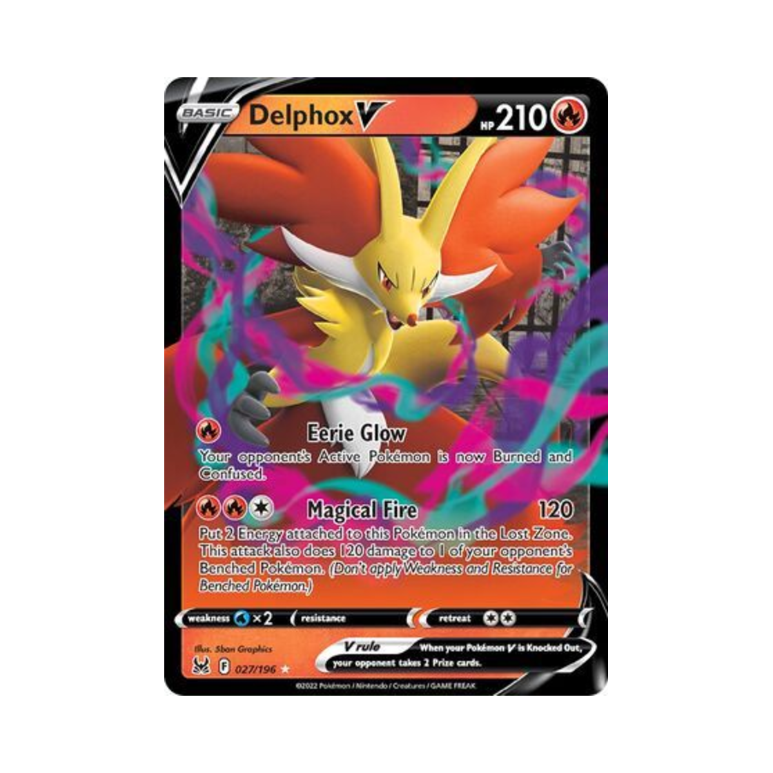 포켓몬 TCG 마폭시 V HRV 로스트 오리진 (영문판)(Pokemon TCG Delphox V HRV Lost Origin (English Ver.))