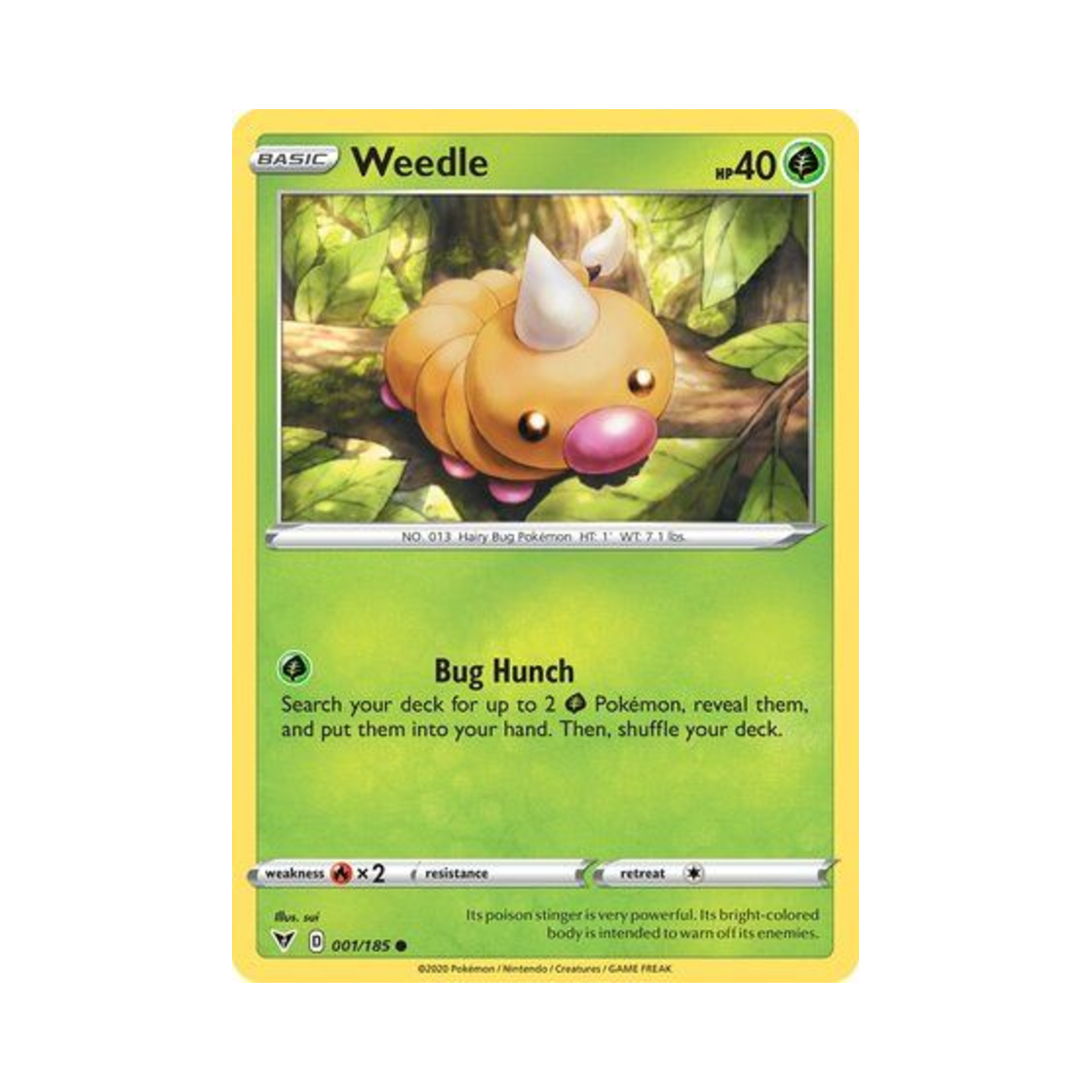 포켓몬 TCG 뿔충이 C 비비드 볼티지 (영문판)(Pokemon TCG Weedle C Vivid Voltage (English Ver.)) - 1