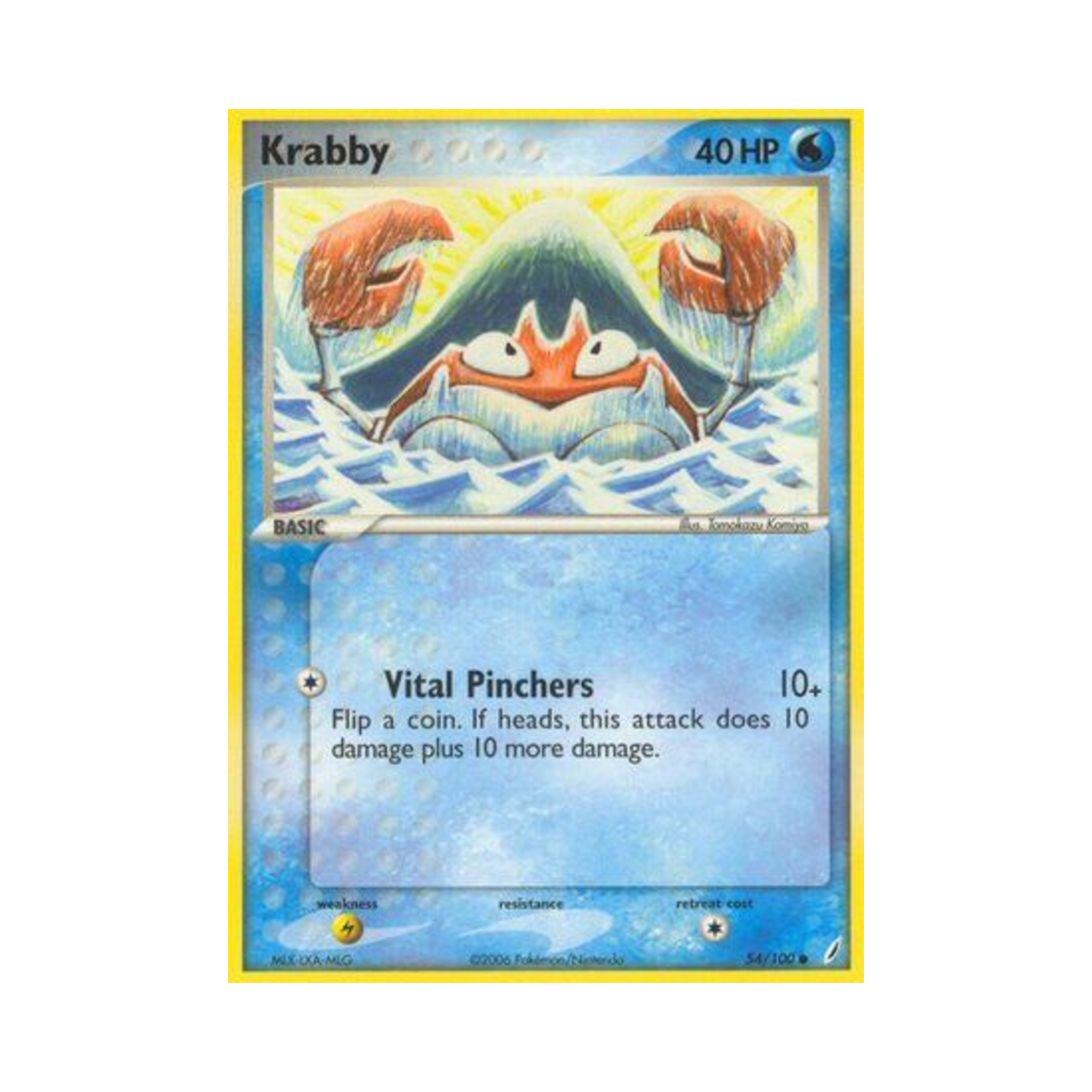 포켓몬 TCG 크랩 C EX 크리스탈 가디언스 (영문판)(Pokemon TCG Krabby C EX Crystal Guardians (English Ver.)) - 1