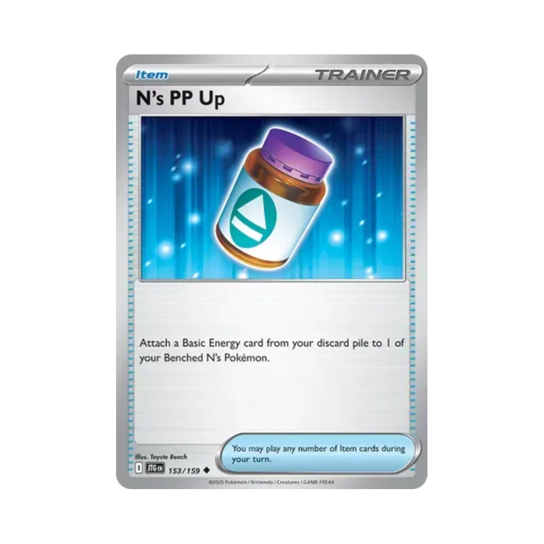 JTG153/159 Pokemon TCG N's PP Up U Journey Together (English Ver.)