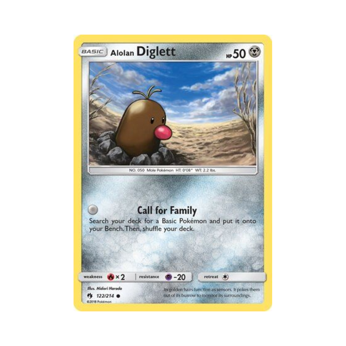 포켓몬 TCG 알로라 디그다 C 로스트 썬더 (영문판)(Pokemon TCG Alolan Diglett C Lost Thunder (English Ver.)) - 1