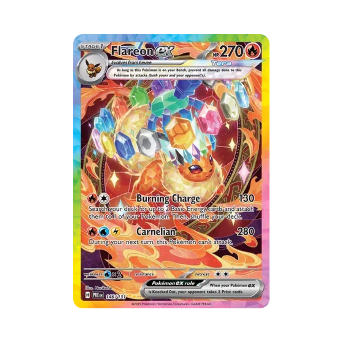 포켓몬 TCG 부스터 ex SIR 프리즈매틱 에볼루션즈 (영문판)(Pokemon TCG Flareon ex SIR Prismatic Evolutions (English Ver.)) - 1