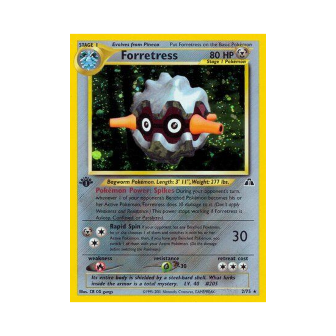 포켓몬 TCG 쏘콘 RH 네오 디스커버리 (영문판)(Pokemon TCG Forretress RH Neo Discovery (English Ver.)) - 1