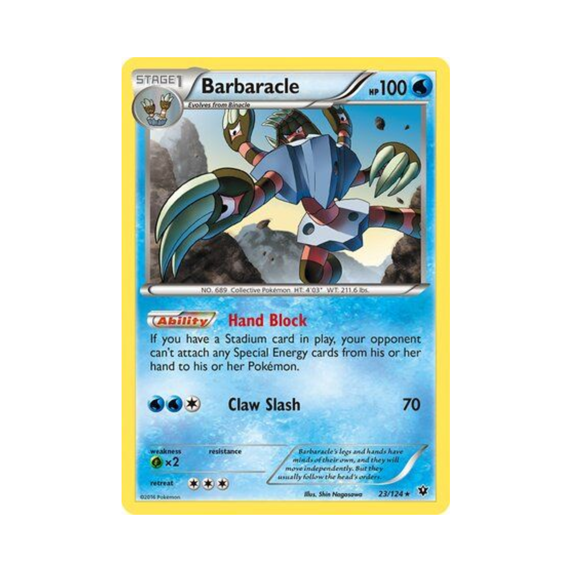 포켓몬 TCG 거북손데스 R 페이츠 컬라이드 (영문판)(Pokemon TCG Barbaracle R Fates Collide (English Ver.)) - 1