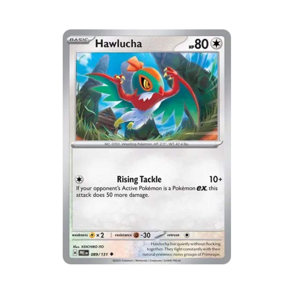 포켓몬 TCG 루차불 U 프리즈매틱 에볼루션즈 (영문판)(Pokemon TCG Hawlucha U Prismatic Evolutions (English Ver.))