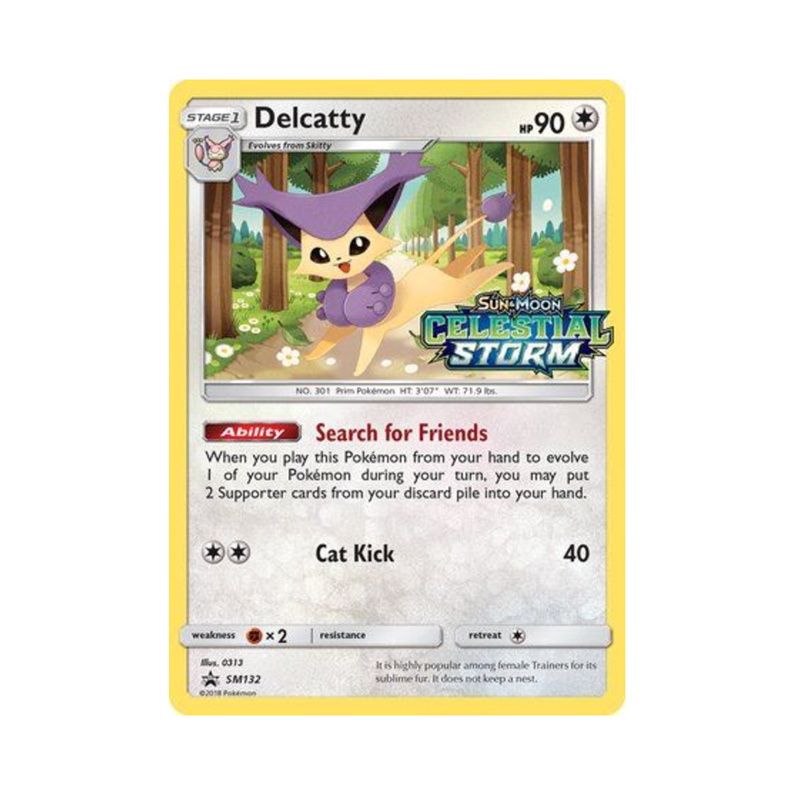 포켓몬 TCG 델케티 P 썬 & 문 프로모카드 (영문판)(Pokemon TCG Delcatty P Sun & Moon Promos (English Ver.)) - 1
