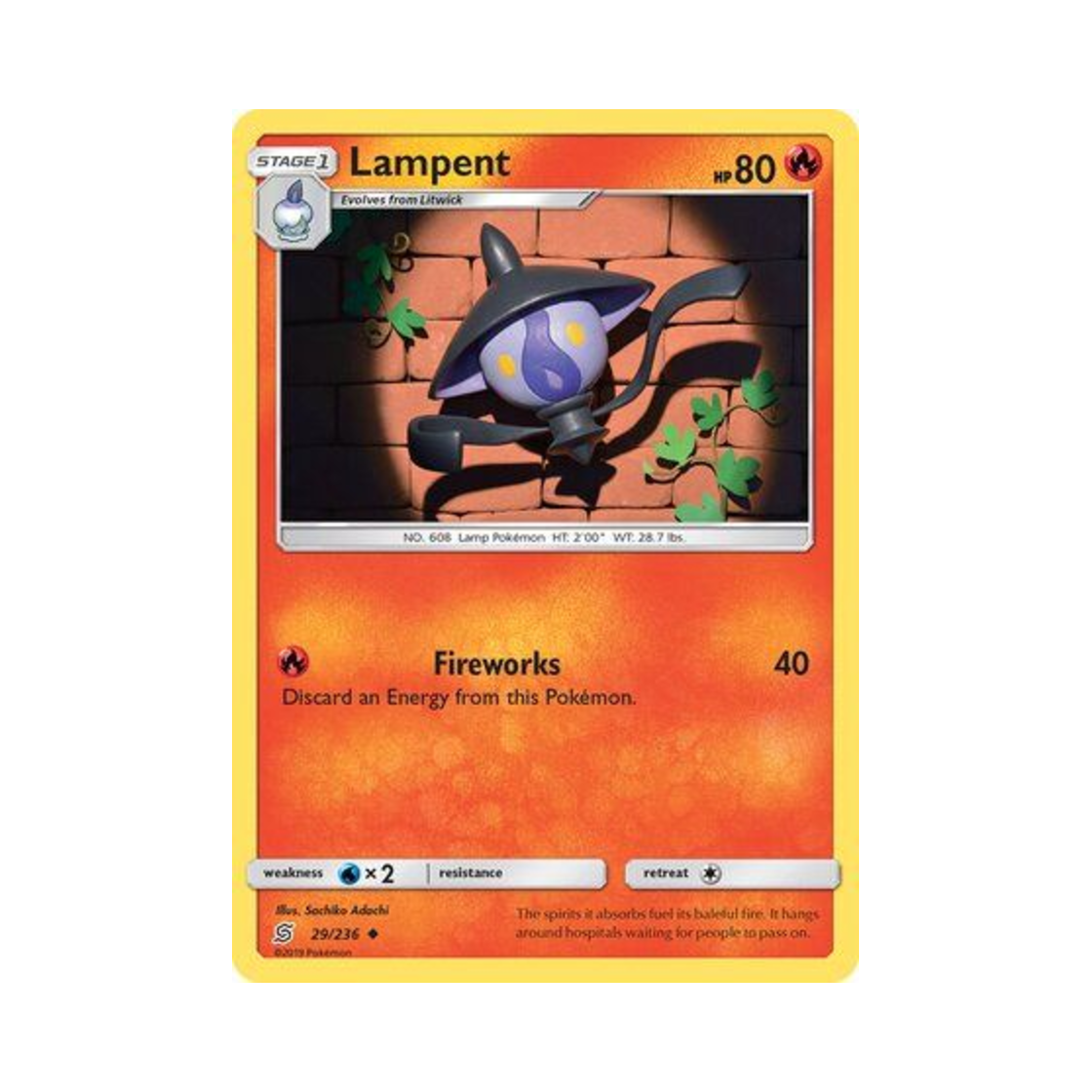 포켓몬 TCG 램프라 U 유니파이드 마인즈 (영문판)(Pokemon TCG Lampent U Unified Minds (English Ver.)) - 1