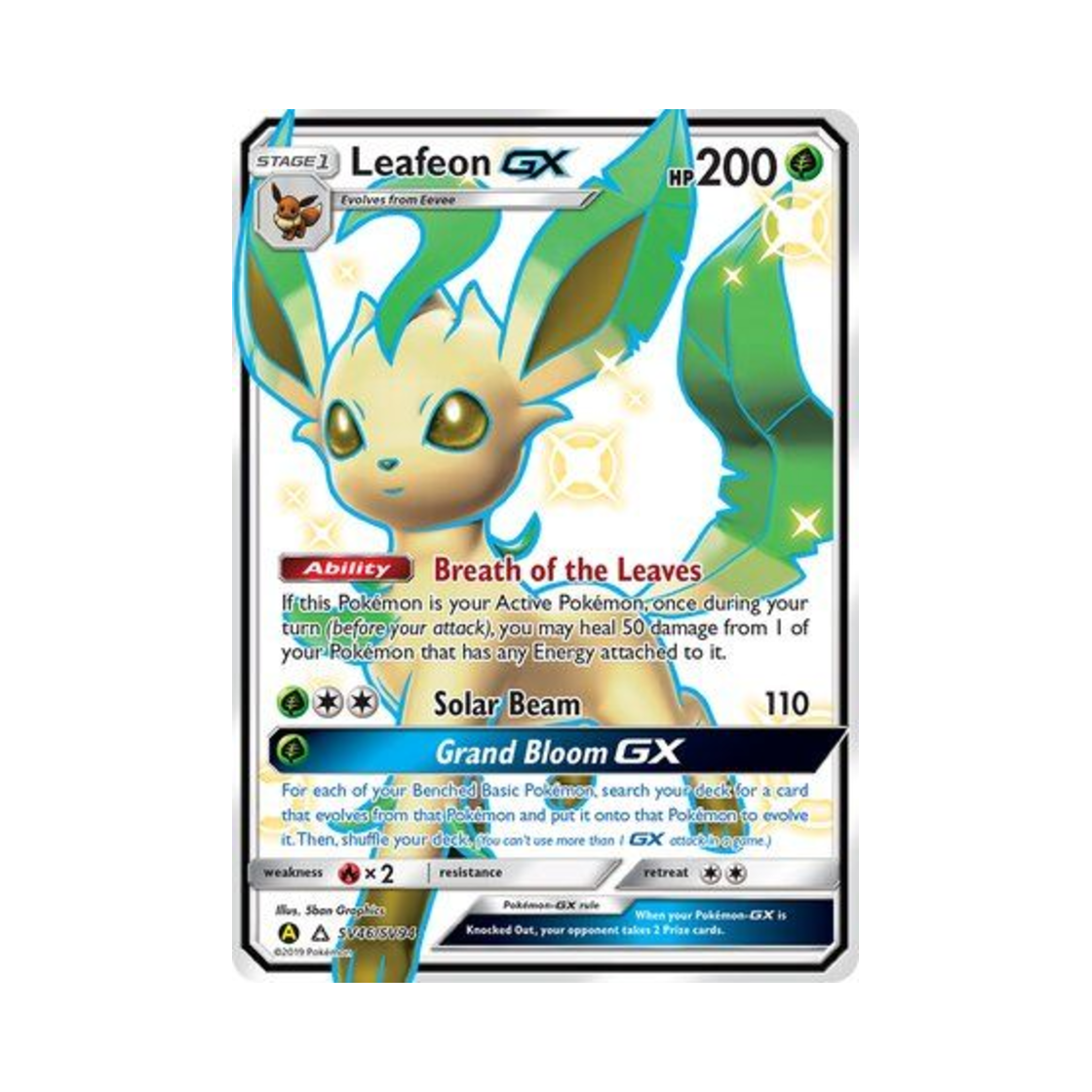HIFSV46/SV94 Pokemon TCG Leafeon GX RSG Hidden Fates (English Ver.)