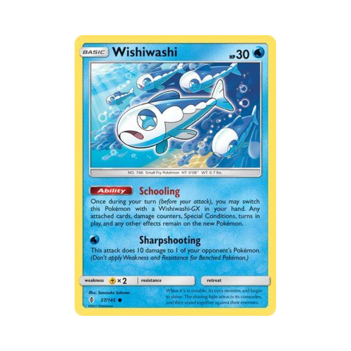 포켓몬 TCG 약어리 C 가디언스 라이징 (영문판)(Pokemon TCG Wishiwashi C Guardians Rising (English Ver.)) - 1