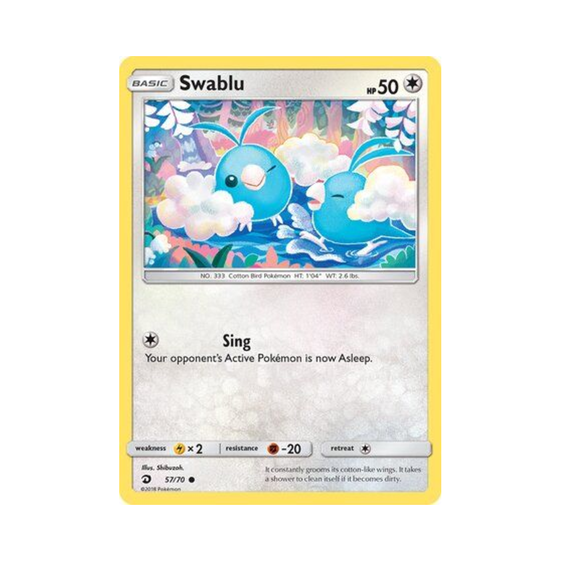 포켓몬 TCG 파비코 C 드래곤 마제스티 (영문판)(Pokemon TCG Swablu C Dragon Majesty (English Ver.)) - 1