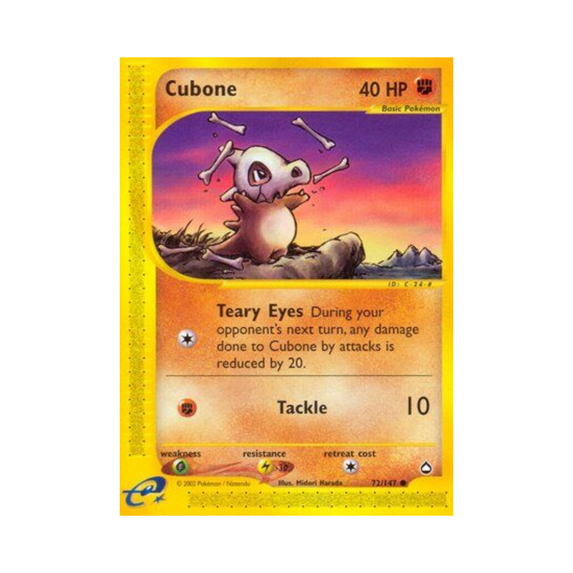 포켓몬 TCG 탕구리 C 아쿠아폴리스 (영문판)(Pokemon TCG Cubone C Aquapolis (English Ver.))