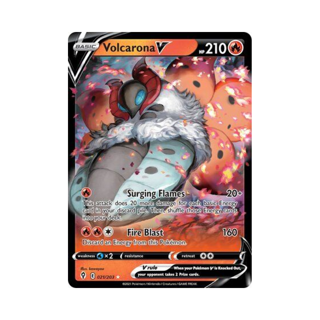 포켓몬 TCG 불카모스 V HRV 이볼빙 스카이즈 (영문판)(Pokemon TCG Volcarona V HRV Evolving Skies (English Ver.)) - 1