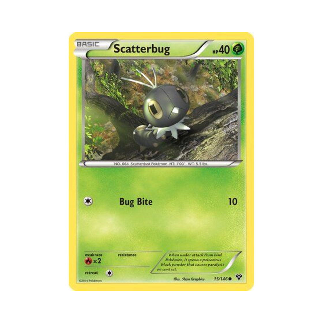 포켓몬 TCG 분이벌레 C XY (영문판)(Pokemon TCG Scatterbug C XY (English Ver.)) - 1