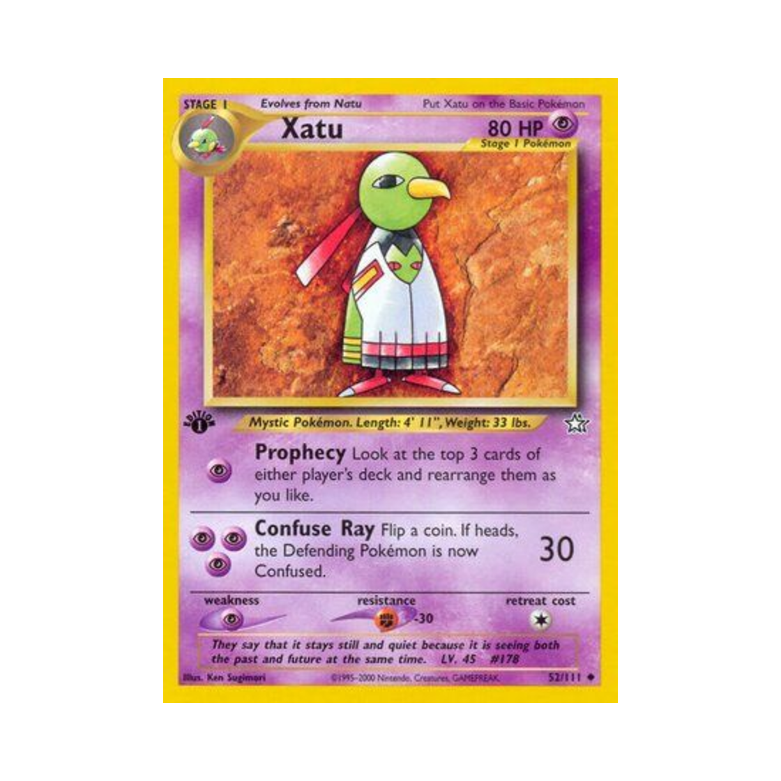 포켓몬 TCG 네이티오 U 네오 제네시스 (영문판)(Pokemon TCG Xatu U Neo Genesis (English Ver.)) - 1