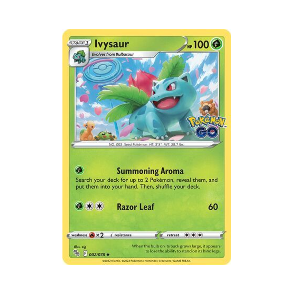 포켓몬 TCG 이상해풀 U 포켓몬 고 (영문판)(Pokemon TCG Ivysaur U Pokemon GO (English Ver.))