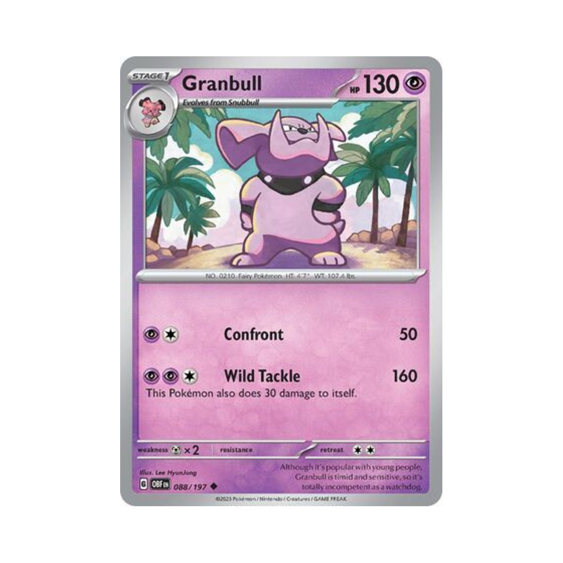 포켓몬 TCG 그랑블루 U 옵시디언 플레임즈 (영문판)(Pokemon TCG Granbull U Obsidian Flames (English Ver.)) - 1