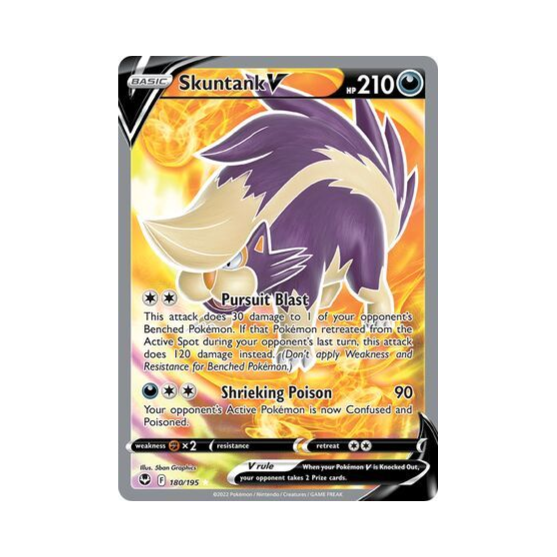 포켓몬 TCG 스컹탱크 V RU 실버 템페스트 (영문판)(Pokemon TCG Skuntank V RU Silver Tempest (English Ver.)) - 1