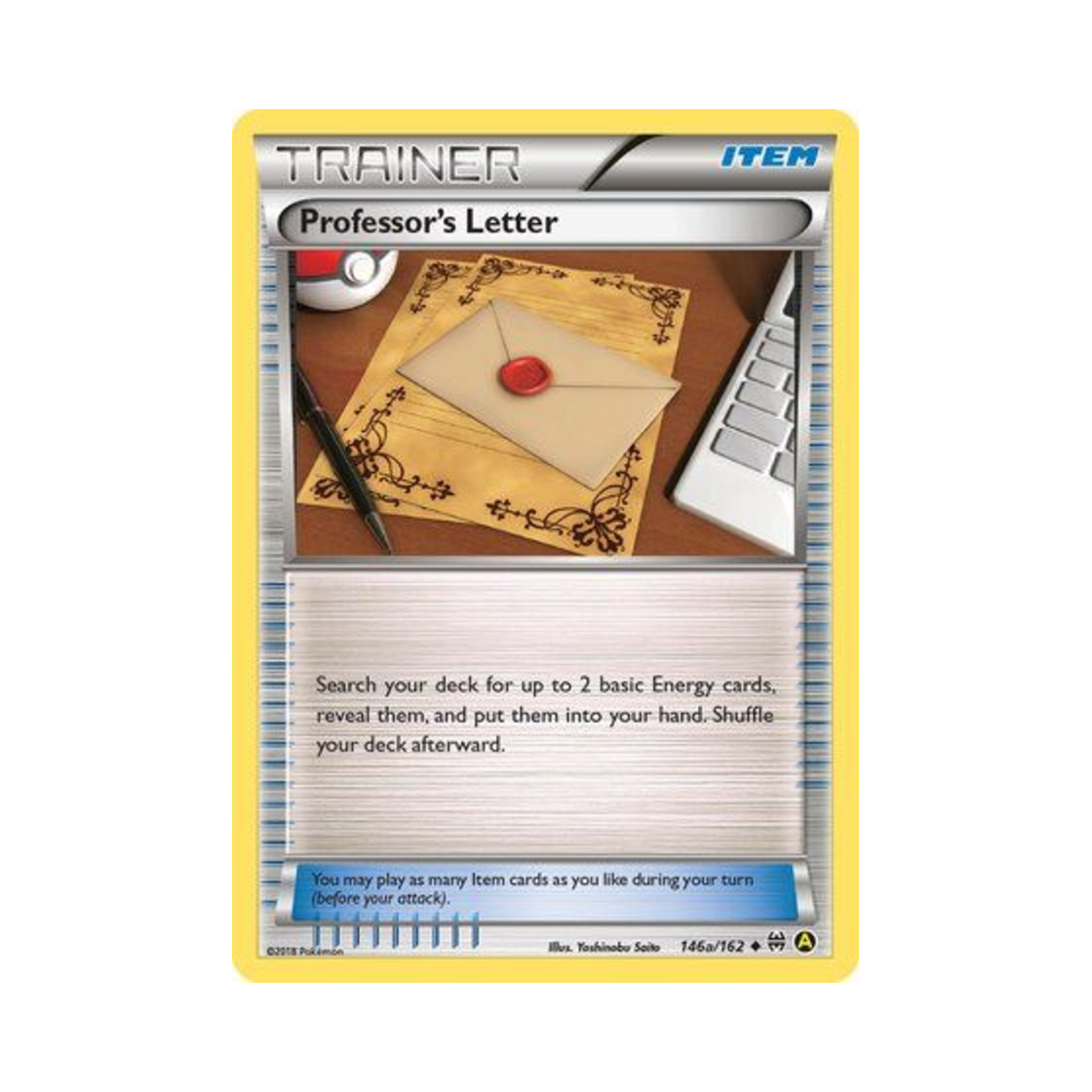 포켓몬 TCG 박사의편지 U 옐로우 A 얼터네이트 (영문판)(Pokemon TCG Professor's Letter U Yellow A Alternate (English Ver.)) - 1