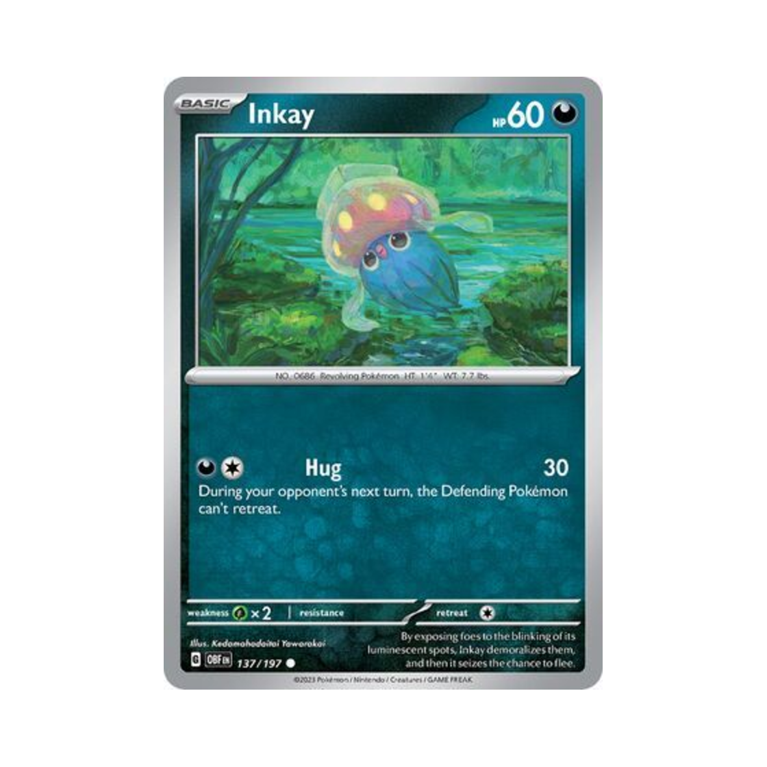 포켓몬 TCG 오케이징 C 옵시디언 플레임즈 (영문판)(Pokemon TCG Inkay C Obsidian Flames (English Ver.))