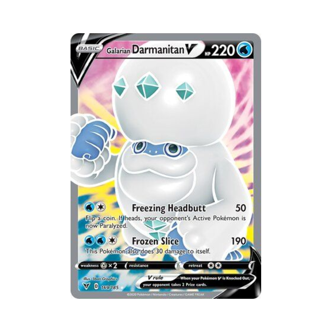 포켓몬 TCG 가라르 불비달마 V RU 비비드 볼티지 (영문판)(Pokemon TCG Galarian Darmanitan V RU Vivid Voltage (English Ver.)) - 1