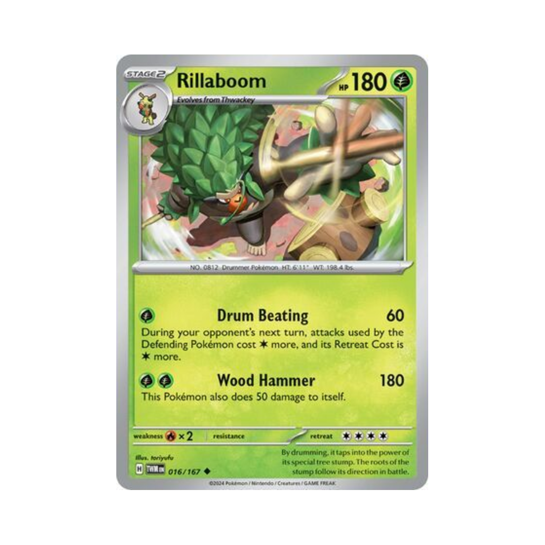 포켓몬 TCG 고릴타 U 트와일라잇 마스커레이드 (영문판)(Pokemon TCG Rillaboom U Twilight Masquerade (English Ver.)) - 1