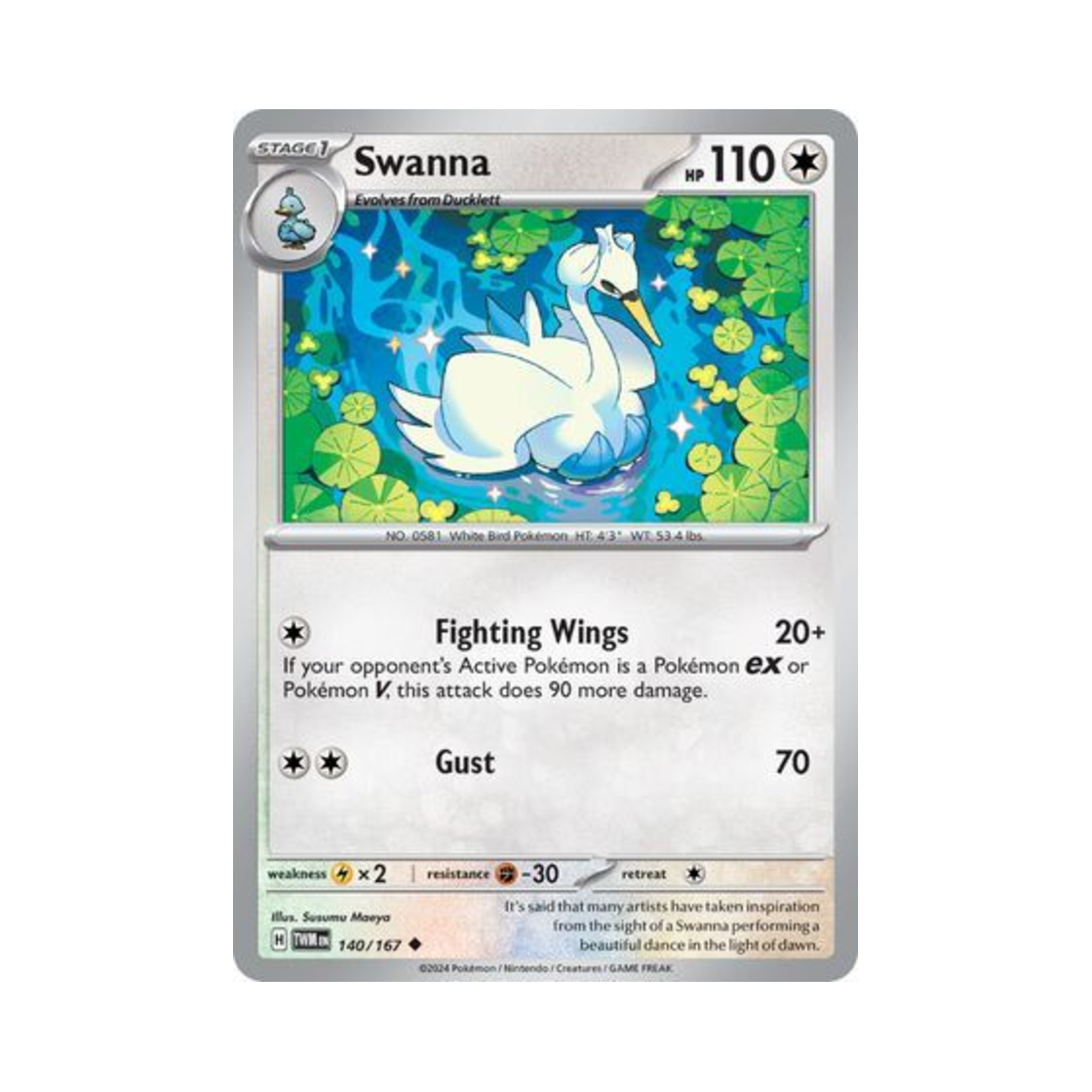 포켓몬 TCG 스완나 U 트와일라잇 마스커레이드 (영문판)(Pokemon TCG Swanna U Twilight Masquerade (English Ver.)) - 1