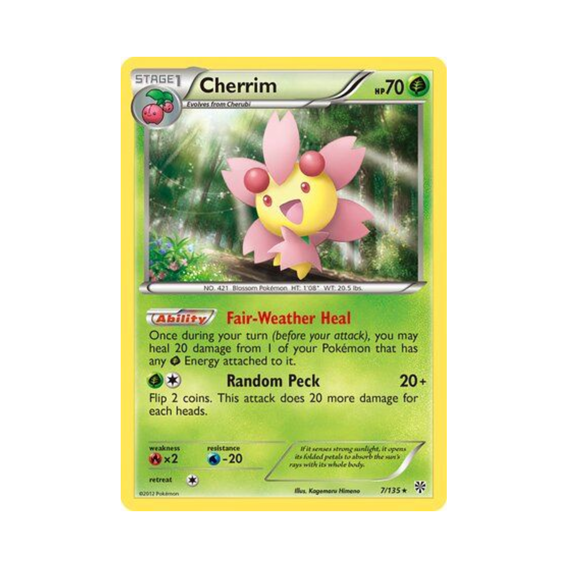 포켓몬 TCG 체리꼬 R 플라스마 스톰 (영문판)(Pokemon TCG Cherrim R Plasma Storm (English Ver.)) - 1
