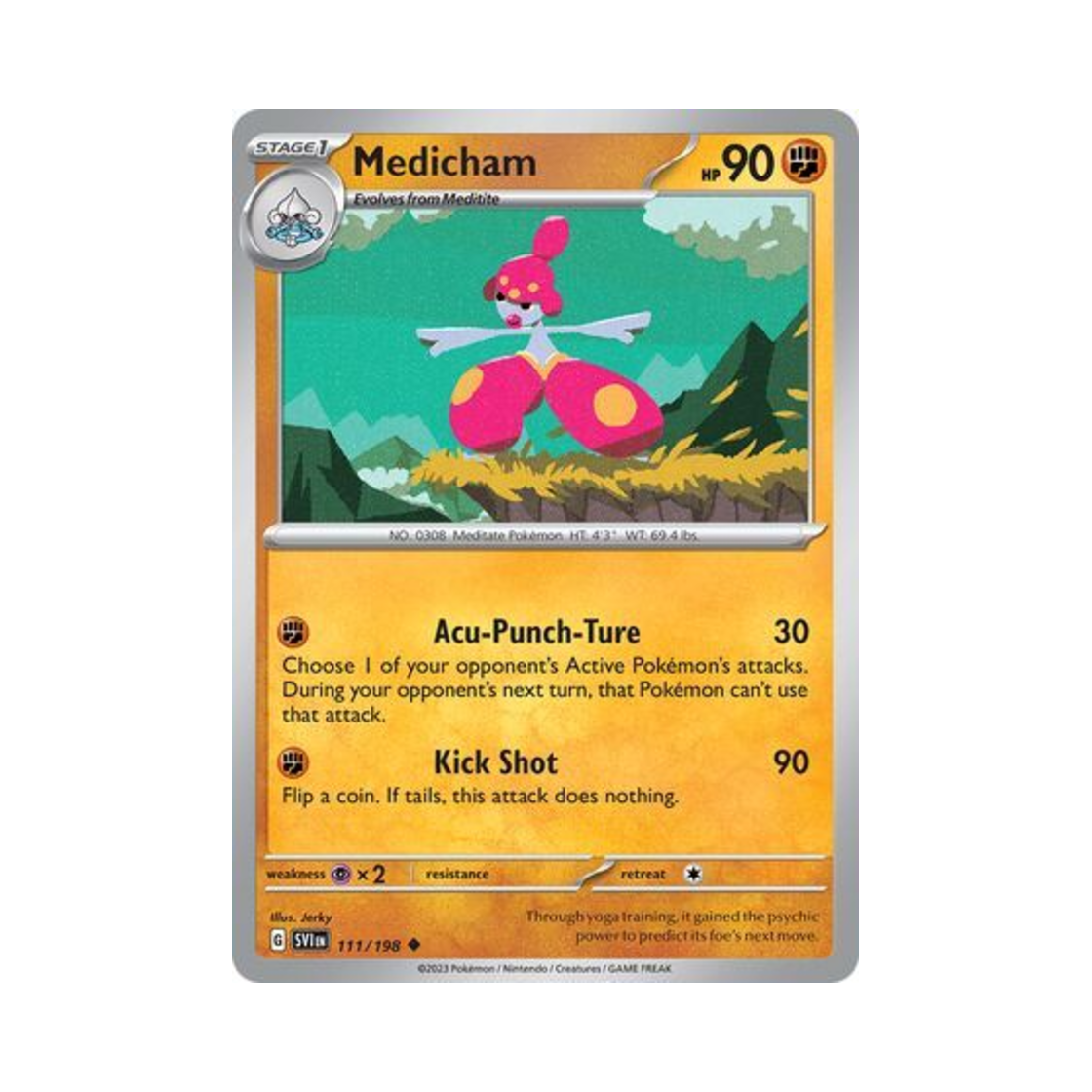 포켓몬 TCG 요가램 U 스칼렛 & 바이올렛 (영문판)(Pokemon TCG Medicham U Scarlet & Violet (English Ver.)) - 1