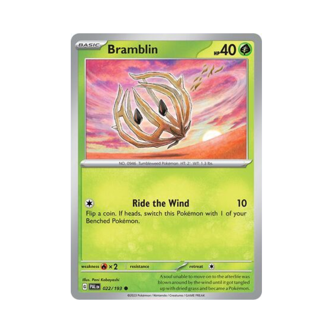 포켓몬 TCG 그푸리 C 팔데아 이볼브드 (영문판)(Pokemon TCG Bramblin C Paldea Evolved (English Ver.)) - 1