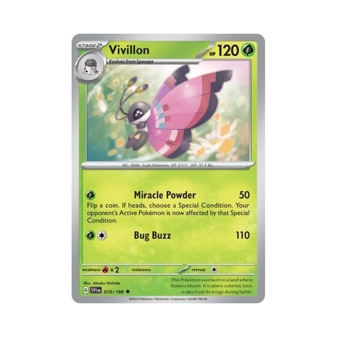 포켓몬 TCG 비비용 U 스칼렛 & 바이올렛 (영문판)(Pokemon TCG Vivillon U Scarlet & Violet (English Ver.)) - 1