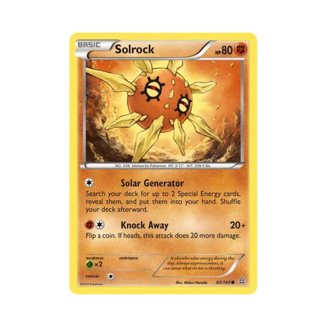 포켓몬 TCG 솔록 C 프라이멀 크래시 (영문판)(Pokemon TCG Solrock C Primal Clash (English Ver.))