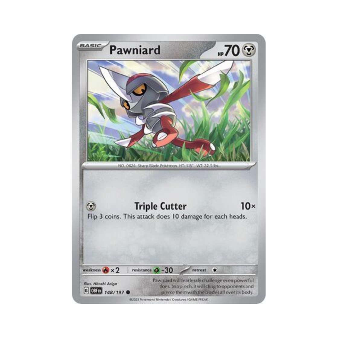 포켓몬 TCG 자망칼 C 옵시디언 플레임즈 (영문판)(Pokemon TCG Pawniard C Obsidian Flames (English Ver.)) - 1