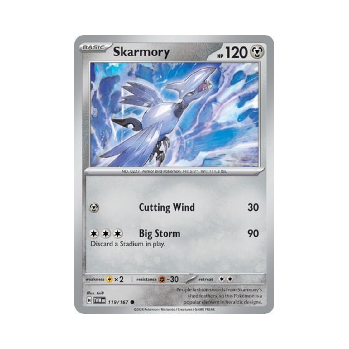 포켓몬 TCG 무장조 C 트와일라잇 마스커레이드 (영문판)(Pokemon TCG Skarmory C Twilight Masquerade (English Ver.)) - 1