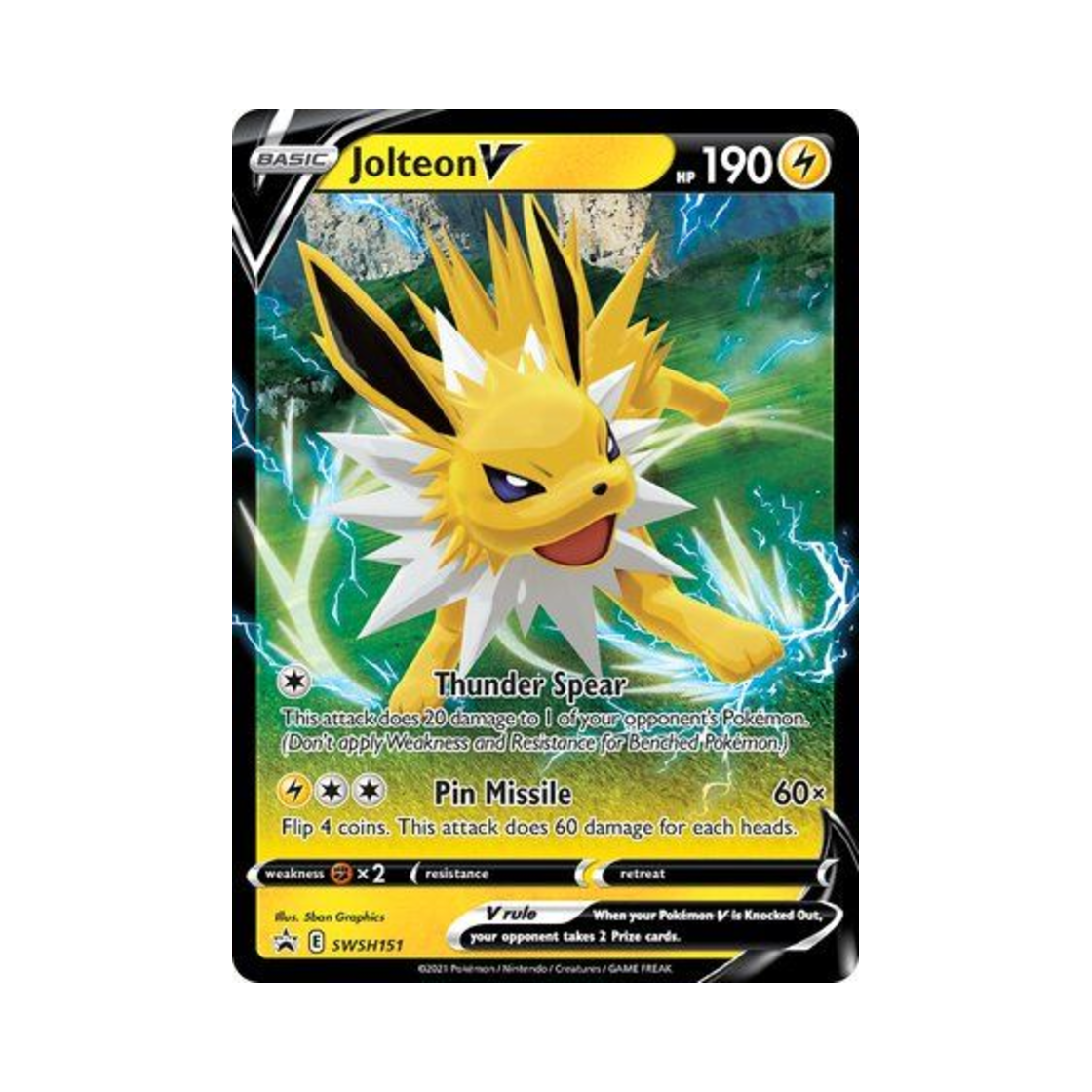 포켓몬 TCG 쥬피썬더 V P 소드 & 실드 프로모카드 (영문판)(Pokemon TCG Jolteon V P Sword & Shield Promos (English Ver.)) - 1