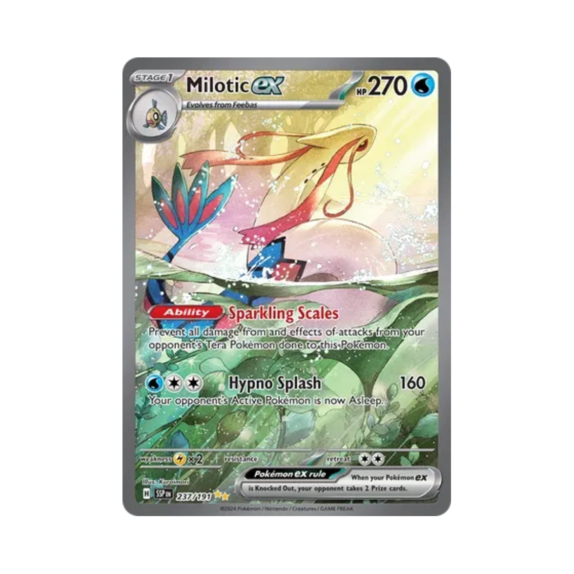 포켓몬 TCG 밀로틱 ex SIR 서징 스파크 (영문판)(Pokemon TCG Milotic ex SIR Surging Sparks (English Ver.))