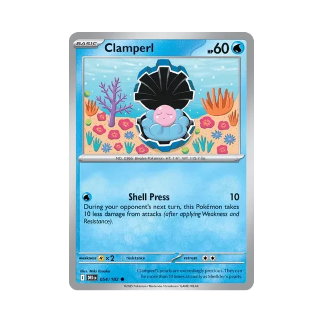 포켓몬 TCG 진주몽 C 데스티니드 라이벌스 (영문판)(Pokemon TCG Clamperl C Destined Rivals (English Ver.))